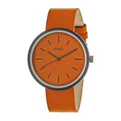 Simplify The 3000 Leather-Band Watch - Orange SIM3003