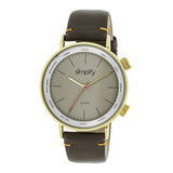 Simplify The 3300 Leather-Band Watch - Dark Brown/Gold SIM3305