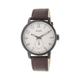 Simplify The 3400 Leather-Band Watch - Gunmetal/Dark Brown SIM3405
