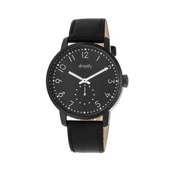 Simplify The 3400 Leather-Band Watch - Black SIM3406