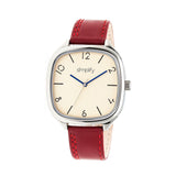 Simplify The 3500 Leather-Band Watch - Silver/Red SIM3506