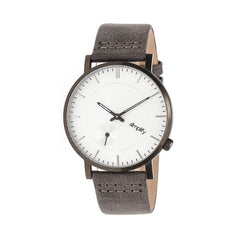 Simplify The 3600 Leather-Band Watch - Silver/Grey SIM3602