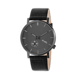 Simplify The 3600 Leather-Band Watch - Charcoal/Black SIM3604