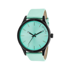 Simplify The 2400 Leather-Band Unisex Watch - Black/Seafoam SIM2407