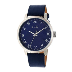 Simplify The 4200 Leather-Band Watch - Navy SIM4204