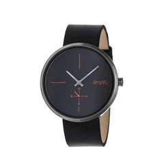 Simplify The 4400 Leather-Band Watch - Black SIM4404