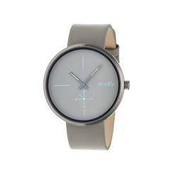 Simplify The 4400 Leather-Band Watch - Gunmetal/Grey SIM4405