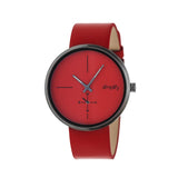 Simplify The 4400 Leather-Band Watch - Red SIM4406