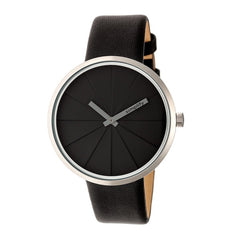 Simplify The 4000 Leather-Band Watch - Black