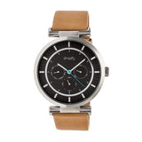 Simplify The 4800 Leather-Band Watch w/Day/Date - Khaki/Black SIM4806