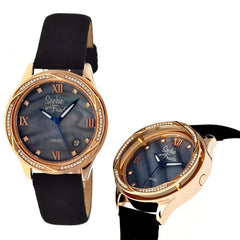 Sophie & Freda Los Angeles Swiss Ladies Watch - Rose Gold/Black SAFSF2006