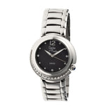 Sophie & Freda Lisbon Ladies Swiss Bracelet Watch - Silver/Black SAFSF1302