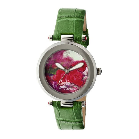Sophie & Freda Butchart Leather-Band Ladies Watch - Green SAFSF1702