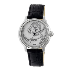 Sophie & Freda Monaco MOP Swiss Ladies Watch - Silver/Black SAFSF2707