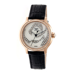 Sophie & Freda Monaco MOP Swiss Ladies Watch - Rose Gold/Black SAFSF2706