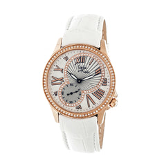 Sophie & Freda Toronto Leather-Band Ladies Watch - Rose Gold/White SAFSF2806