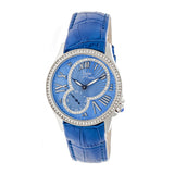 Sophie & Freda Toronto Leather-Band Ladies Watch - Silver/Blue SAFSF2803