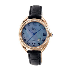 Sophie & Freda Austin MOP Swiss Ladies Watch - Rose Gold/Black SAFSF2904