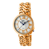Sophie and Freda Charleston Mother-of-Pearl Swiss Bracelet Watch - Rose Gold/White SAFSF3106